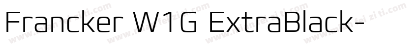 Francker W1G ExtraBlack字体转换